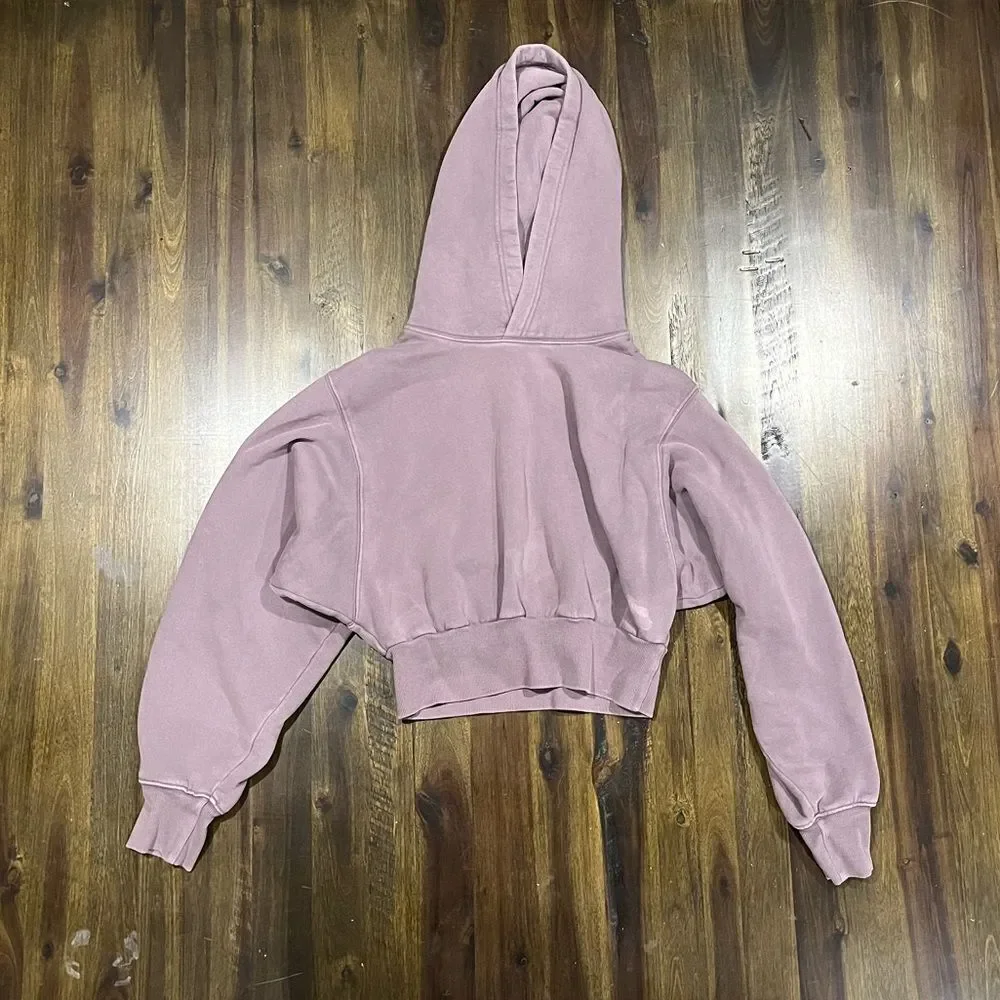 Tna by Artizia Wide Hem, Long Sleeve Cropped Hoodie Sweatshirt, Women's Size 2XS